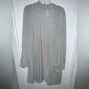 Zenana Premium Heather Gray Cardigan
